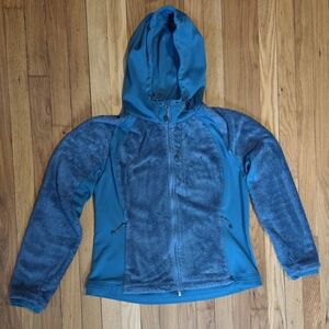 Teal Hooded Eddie Bauer Jacket with Fleece Panels